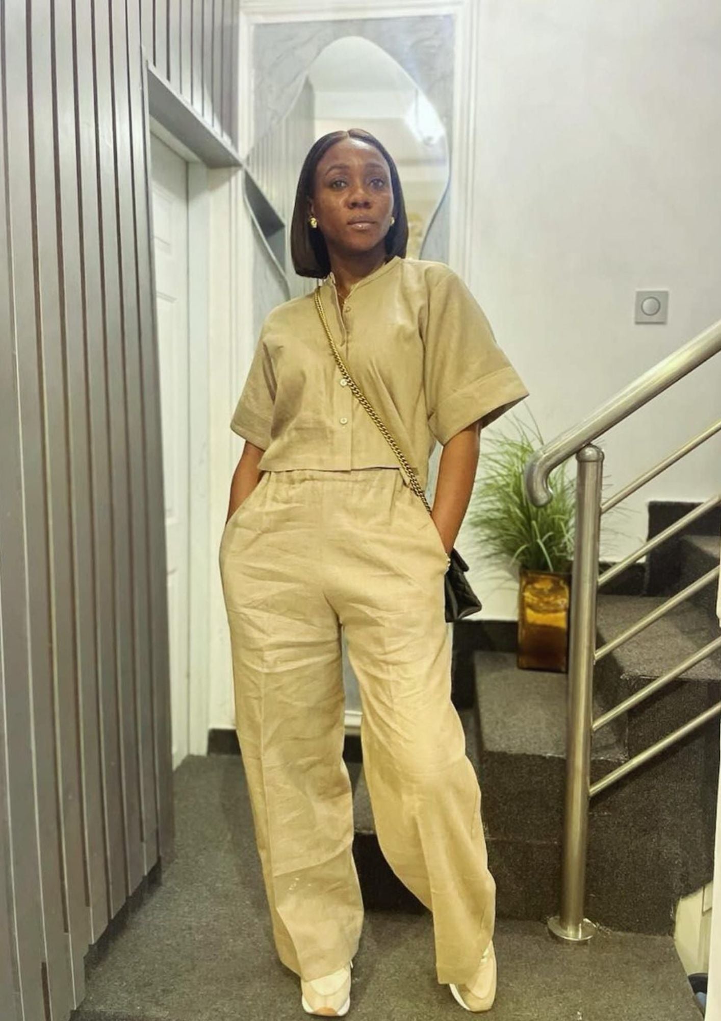 Tostos Long Linen Trouser Set